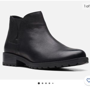Clarks Black Ankle Boots